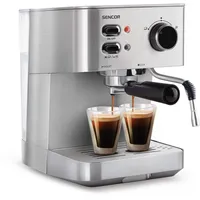 Sencor SES 4010SS Espressomaschine, 15 l, Gemahlener Kaffee, 1050 W, Edelstahl / silber