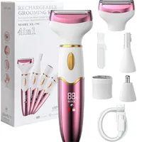 Koeutoze 4-in-1 Intimrasierer Damen Rosa