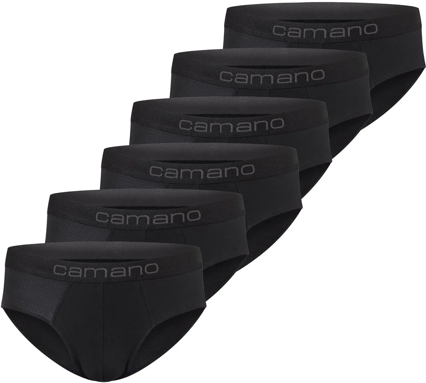 Slip CAMANO "Slip 6er Pack" Gr. S, schwarz Herren Unterhosen Slip