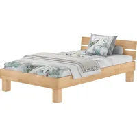 Erst-Holz Erst-Holz® Einzelbett Buche-Bettgestell natur massiv 120x200 Futonbett Jugendbett ohne Zubehör 60.80-12 oR