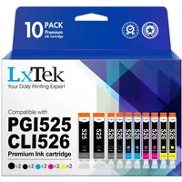LXTEK PGI-525 CLI-526 Tintenpatrone Kompatibel für Canon Druckerpatronen 525