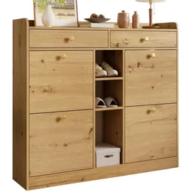 modfu Schuhschrank 110 x 100 x 26 cm 2 Schubladen / beige