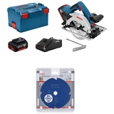 Bosch Professional Akku-Handkreissäge GKS 18V-57 G (kompatibel mit Führungsschiene, inkl. 2x4.0 Ah Akku, Schnelladegerät, in L-BOXX 238) + Kreissägeblatt Expert for Fiber Cement (Faserzement, Zubehör)