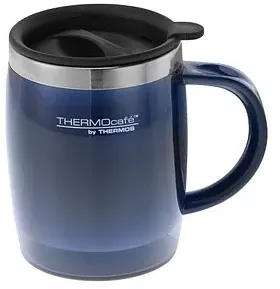 Preisvergleich Produktbild THERMOcafé by THERMOS Isolierbecher Desktop Mug blau 0,35 l