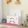 [en.casa] Spielzeugkiste Oleiros 40 x 60 x 30 cm 1-tlg. Weiß/Lila/Rosa