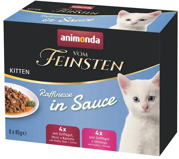 Animonda Vom Feinsten Cat - Raffinesse in Sauce Kitten Kitten 6x Mixpack a 8x85g (XXL Sparpaket)