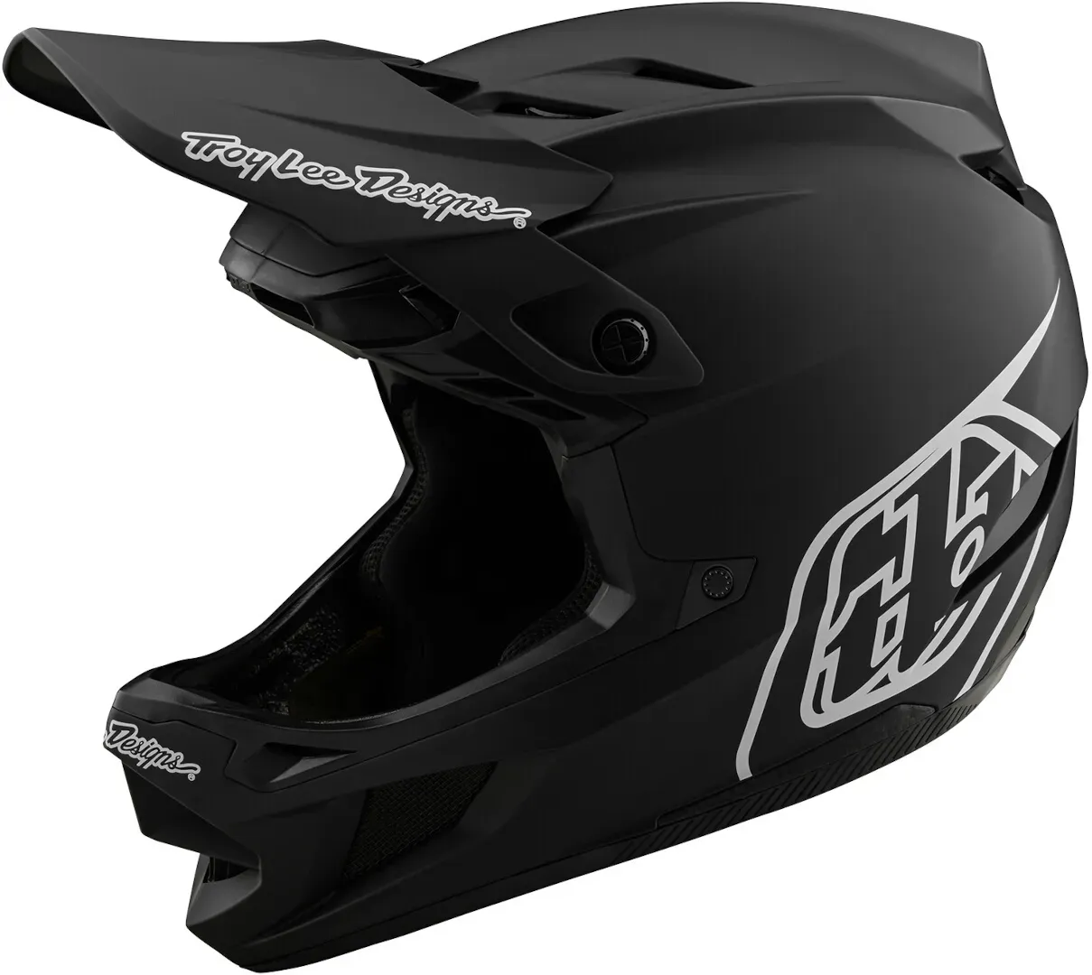 Troy Lee Designs D4 Polyacrylit MIPS Stealth Downhill Helm, schwarz, Größe S für Männer