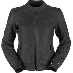 Furygan Debbie Damen Motorrad Lederjacke, schwarz, Größe XL