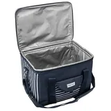 anndora Kühltasche XL Navy blau weiß 40 Liter - Kühlbox Isoliertasche Picknicktasche