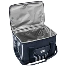 anndora Kühltasche XL Navy blau weiß 40 Liter - Kühlbox Isoliertasche Picknicktasche
