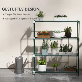 Outsunny Blumenständer Stahl, 89L x 28B x 107H cm