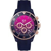 ICE-Watch ICE chrono Dark blue Pink - Blaue Damenuhr mit Silikonarmband - Chrono - 021642