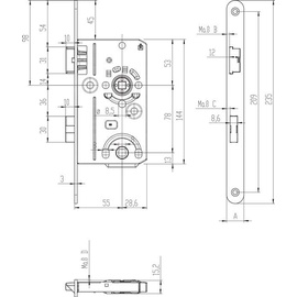 SSF ZT-Einsteckschl.BAD20/55/78/8mm DIN rechts Stulp silber rd Kl 2