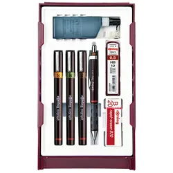 rOtring S0699370, Füllminenstift, Tuschezeichner, Schwarz, 0.2,0.3,0.5 mm, 1 Stü