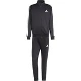 adidas 3-Streifen Fleece Trainingsanzug Schwarz L