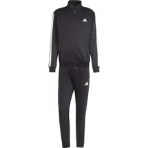 adidas 3-Streifen Fleece Trainingsanzug Schwarz L