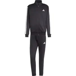 adidas 3-Streifen Fleece Trainingsanzug Schwarz L