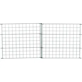 Estexo Teichzaun Gartenzaun 11tlg Gerade 5 Elemente Gitterzaun Metall Grün