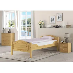 Erst-Holz Massivholzbett Kiefer natur 90x200 Einzelbett Gästebett Zubehör wählbar V-60.30-09ohne Zubehör