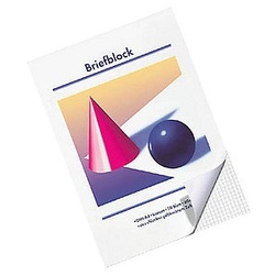 Briefblock Kugel und Kegel DIN A4 kariert