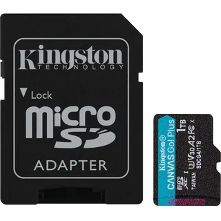 Kingston Canvas Go! Plus Gen4 1TB microSDXC Speicherkarte (200 MB/s, A2 U3) mit Adapter