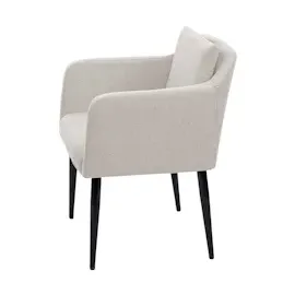 Mendler 2er-Set Esszimmerstuhl HWC-H93, Küchenstuhl Lehnstuhl Stuhl - Stoff/Textil creme-beige