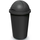 monzana Mülleimer Schwarz Kunststoff 50L