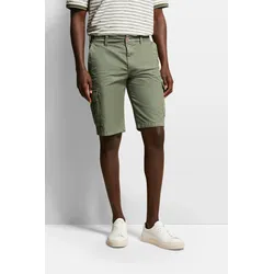 Bermudas BUGATTI, Herren, Gr. 56, Normalgrößen, grün (moos), 100% Baumwolle, casual, normal, Hosen, mit aufgesetzten Taschen