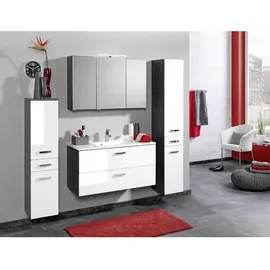 Held Bologna Midischrank 30 x 130 x 35 cm Grau/Weiß