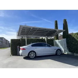 Ximax Solar-Carport Linea Typ 80 5,55 x 2,72 m Edelstahl-Look