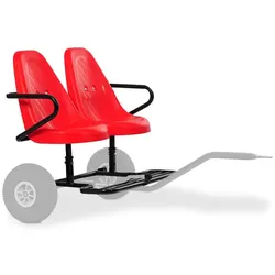 DINO CARS Anhänger Zweisitzer-Aufbau schwarz/rot Gokart 02112 ZUBEHÖR