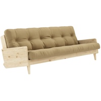 Karup Design, Indie, Schlafsofa, Rahmen: Klarlackiert, Matratze: Wheat beige