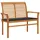 vidaXL Gartenbank Massivholz Teak 112 cm Anthrazit Auflage