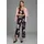 LAURA SCOTT Jumpsuit LAURA SCOTT, Damen, Gr. 38, N-Gr, schwarz, geblümt, Jersey, Obermaterial: 95% Polyester, 5% Elasthan, geblümt, bequem, V-Ausschnitt, Overalls Jumpsuit, für den eleganten Anlass mit floralem Muster