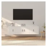 VidaXL 3-tlg. TV-Schrank-Set Weiß Holzwerkstoff