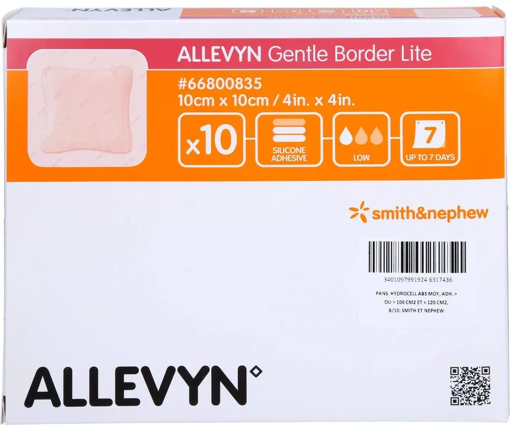 ALLEVYN Gentle Border Lite 10x10 cm Schaumverb. 10 St