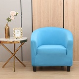 Morbuy Sesselhussen Sesselbezug Stretch Sesselschoner Sesselüberwurf Elastisch Sofahusse Husse Sofabezug für Clubsessel Loungesessel Cocktailsessel (Blau)