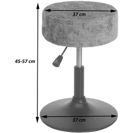 MCW Hocker MCW-C22 Stoff Ø 37 cm Creme-Weiß