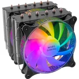 Mars Gaming Mcpu-Xt ARGB Doppel-CPU-Lüfter 120 mm), Schwarz