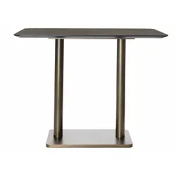 COCO Maison Brest Bartisch Stone Anthrazit Gold 120x75cm