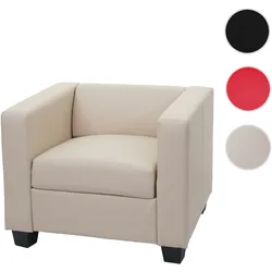 Sessel Loungesessel Lille ~ Leder, creme