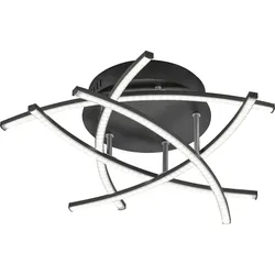 FISCHER & HONSEL LED Deckenleuchte "Cross TW", braun (sand schwarz), Ø 50cm H: 16cm, Lampen, Tunable White Technologie Farbtemperaturen zwischen 2700K+4000K
