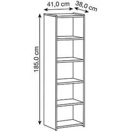 Kerkmann Artline Transparent Aktenregal 41 x 38 x 185 cm grau