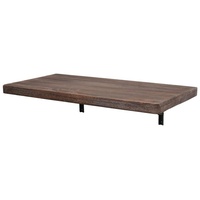 MCW Wandtisch MCW-H48, Wandklapptisch Wandregal Tisch, klappbar Massiv-Holz 100x50cm shabby braun