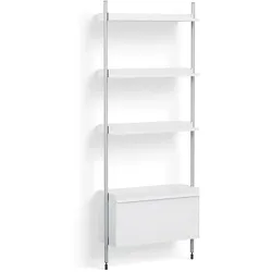 HAY - Pier System 131, Standregal, H 209 x 82 cm, weiß / Aluminium