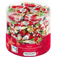 Riegelein Massiv Weihnachtsmann klein 7,5g pro Stück Runddose 525g