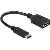 DeLock USB-C auf USB-A Adapter 15 m Schwarz