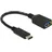 DeLock USB-C auf USB-A Adapter 15 m Schwarz