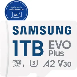 Samsung EVO Plus SDHC inkl. SD-Adapter, Micro-SD Speicherkarte, 1 TB, 160 MB/s
