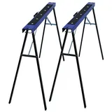 Helo24 Klappbock 2x Arbeitsbock Stützbock Montagebock Unterstellbock Werkstatt C3, 250 kg max. Belastbarkeit, (2-St) blau